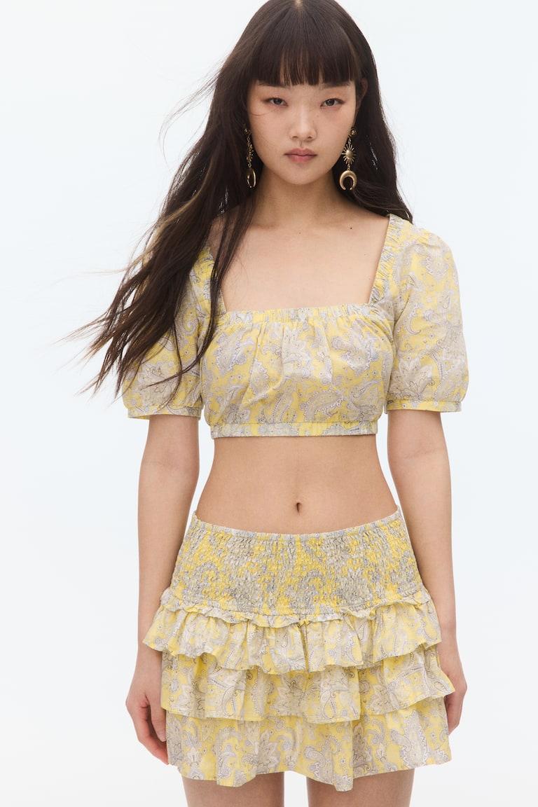 H&M Baumwollbluse mit Spitze Cyber Monday