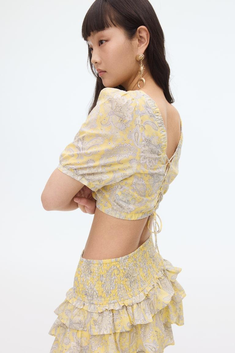 H&M Baumwollbluse mit Spitze Cyber Monday