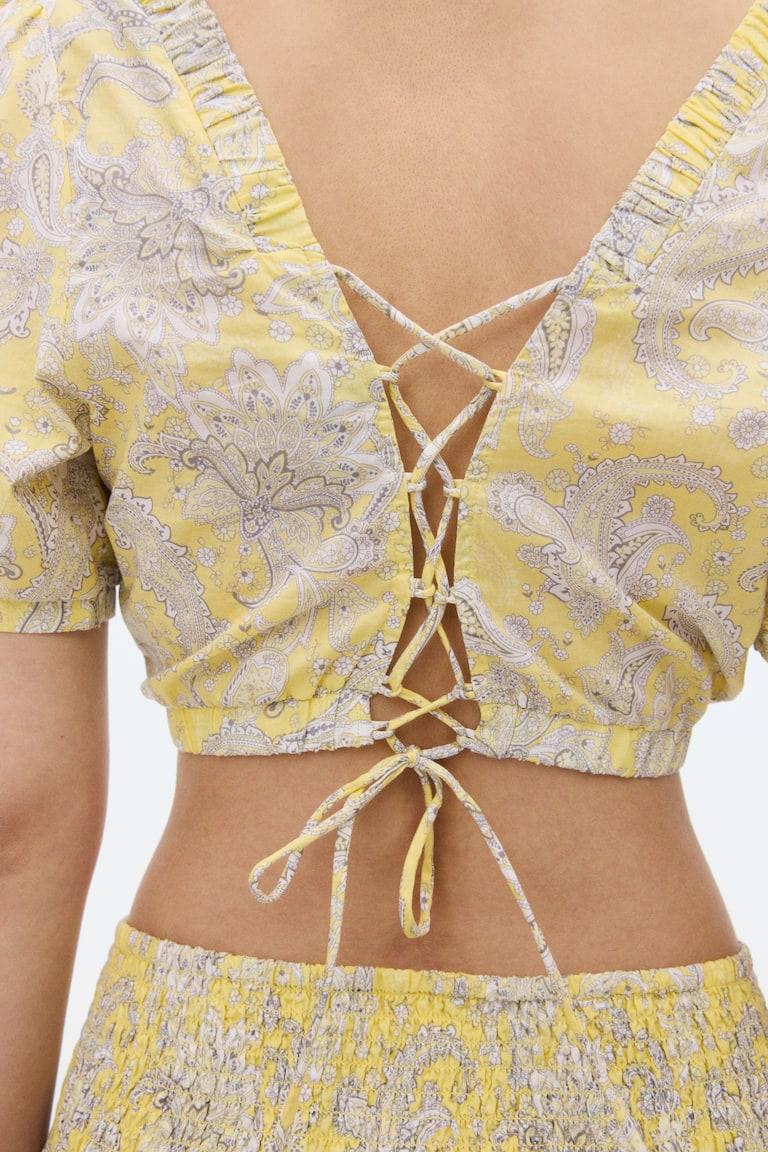 H&M Baumwollbluse mit Spitze Cyber Monday