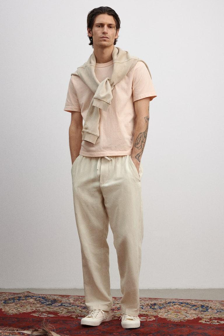 H&M Hose aus Leinen in Relaxed Fit Fabrikverkauf