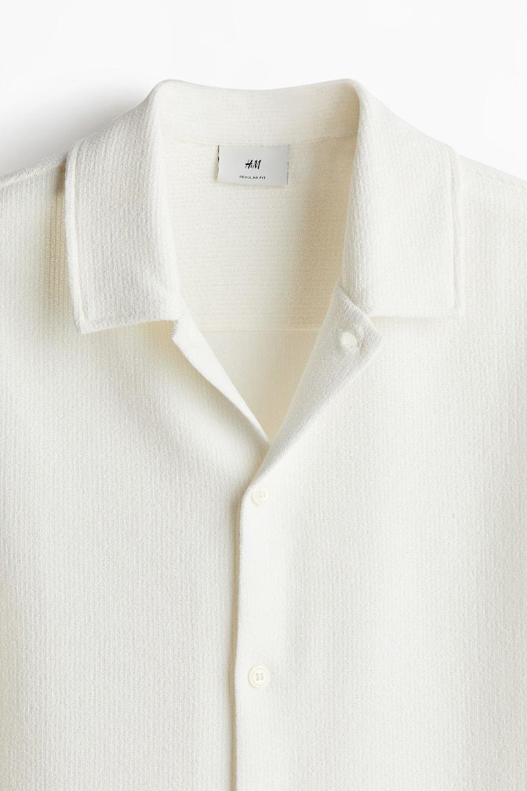 H&M Kurzarmhemd aus Jersey in Regular Fit Limitierter Zeitrabatt