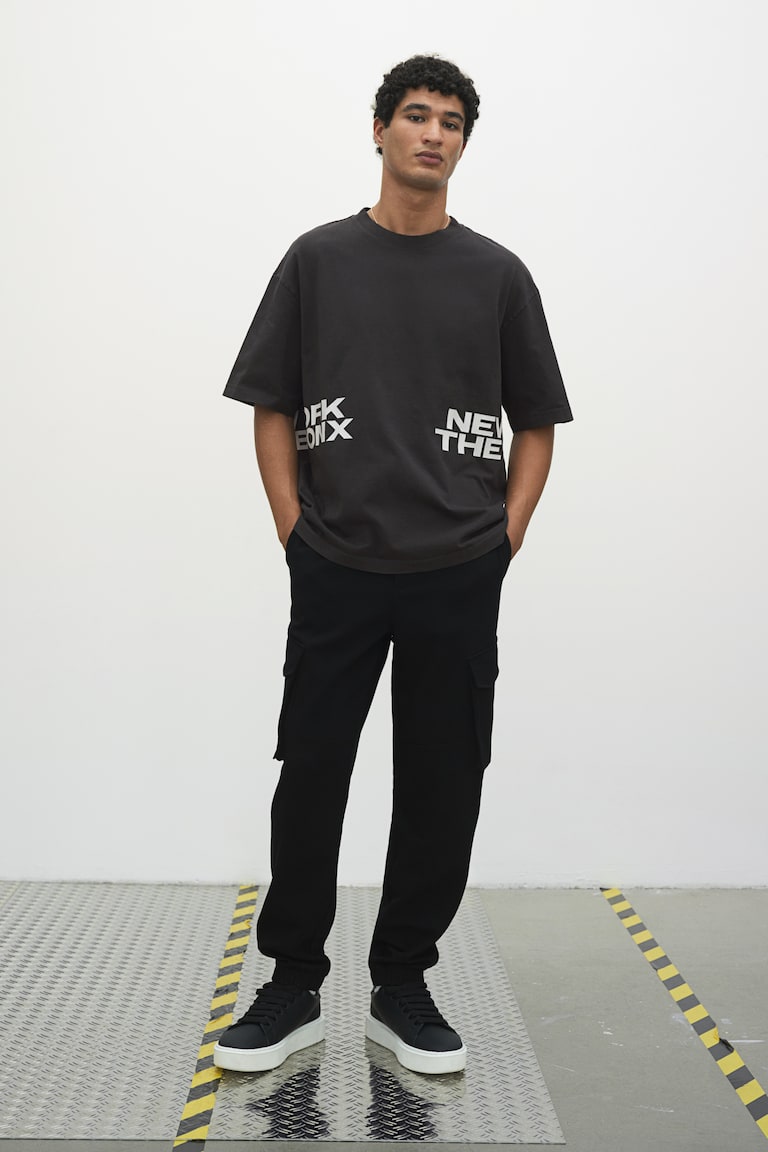 H&M Ausgewaschenes T-Shirt in Loose Fit Räumungsverkauf