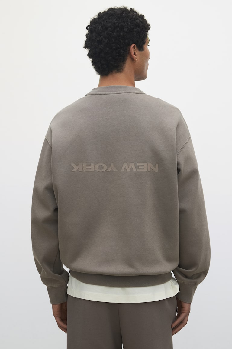 H&M Bedrucktes Sweatshirt in Loose Fit Wochenangebot