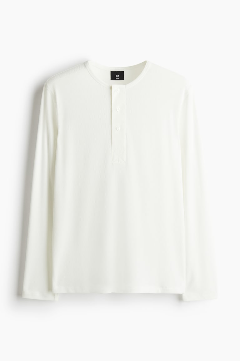 H&M Geripptes Jerseyshirt in Slim Fit Hotsell