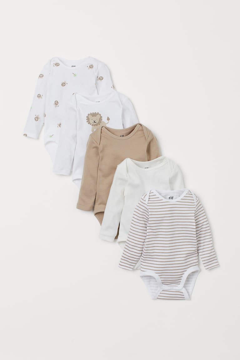 H&M 5er-Pack Langarmbodys 50% Rabatt für begrenzte Zeit