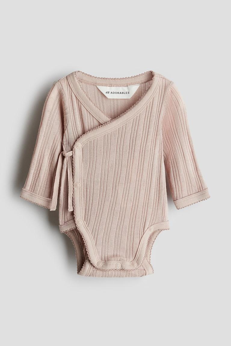 H&M Jerseybody mit Pointellemuster Sonderangebot