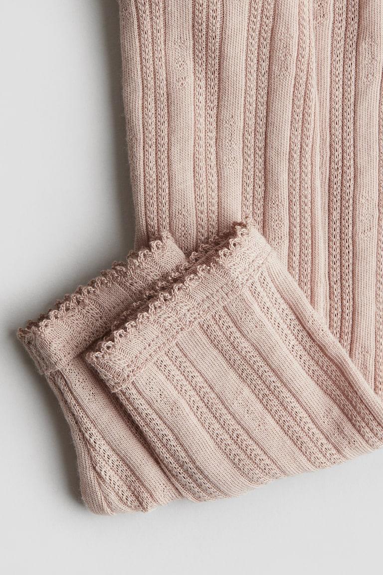 H&M Leggings aus Baumwolljersey mit Pointellemuster Günstig kaufen