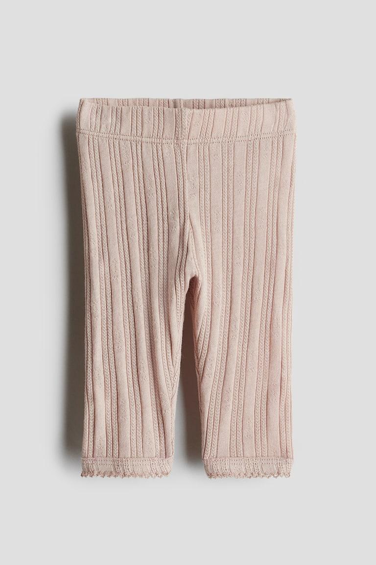 H&M Leggings aus Baumwolljersey mit Pointellemuster Versandkostenfrei