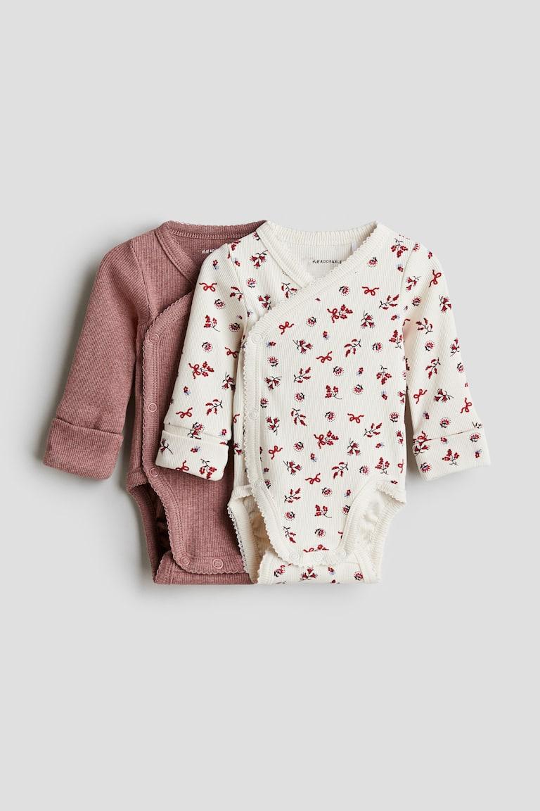H&M 2er-Pack Bodys mit Mitwachsfunktion Großer Ausverkauf