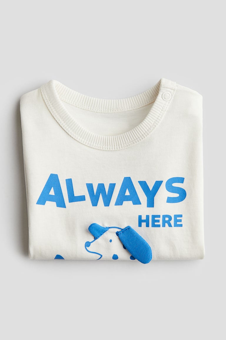 H&M Baumwoll-T-Shirt mit Print Letzte 2 Tage