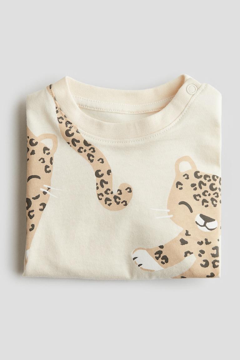 H&M Baumwoll-T-Shirt mit Print Discount Store für neue Produkte