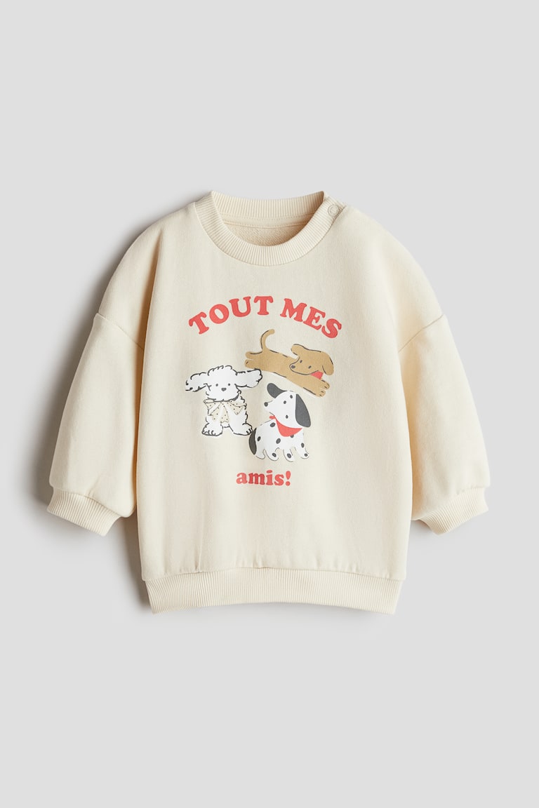 H&M Baumwollsweatshirt mit Print Black Friday Preise