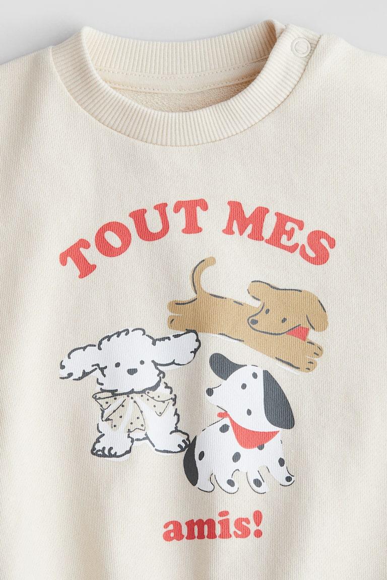H&M Baumwollsweatshirt mit Print Black Friday Preise