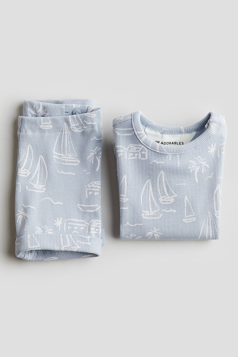 H&M Zweiteiler aus gerippter Baumwolle Speichern exportieren