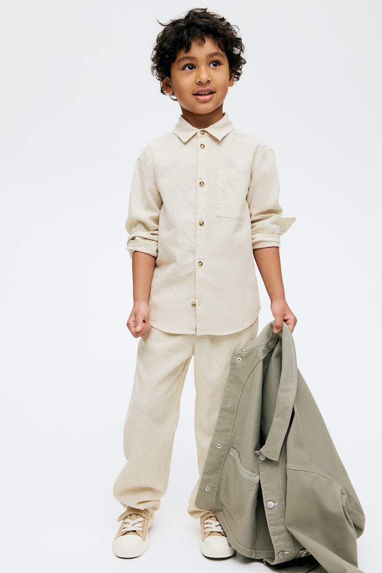 H&M Hemd aus Leinenmix Versandkostenfrei
