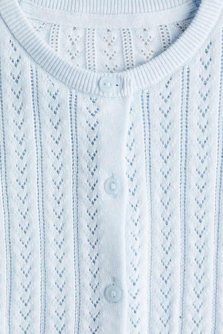 H&M Baumwoll-Cardigan in Pointellestrick Nur noch ein Tag übrig