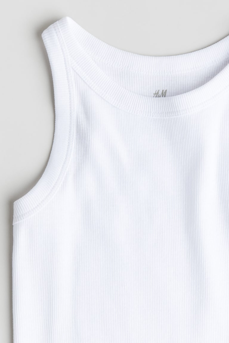 H&M Geripptes Baumwoll-Tanktop Online Shopping
