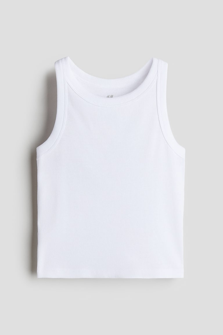 H&M Geripptes Baumwoll-Tanktop Preisnachlass