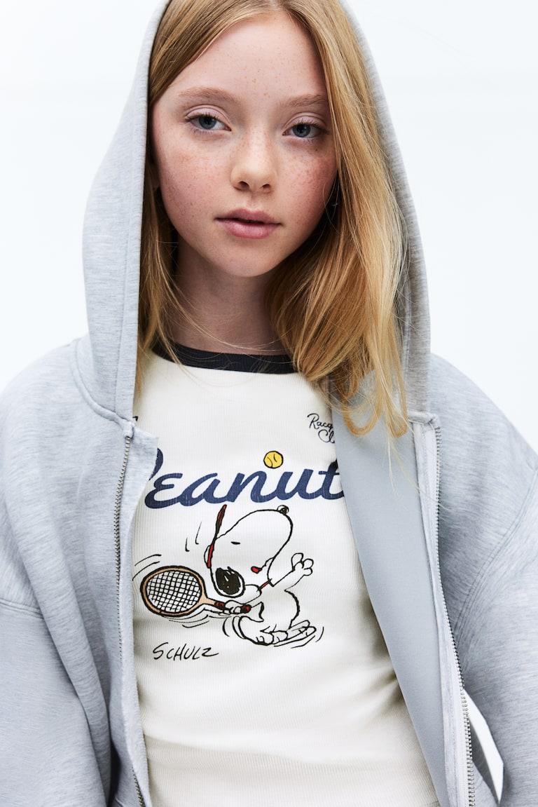 H&M Jerseyshirt mit Print Räumungsverkauf