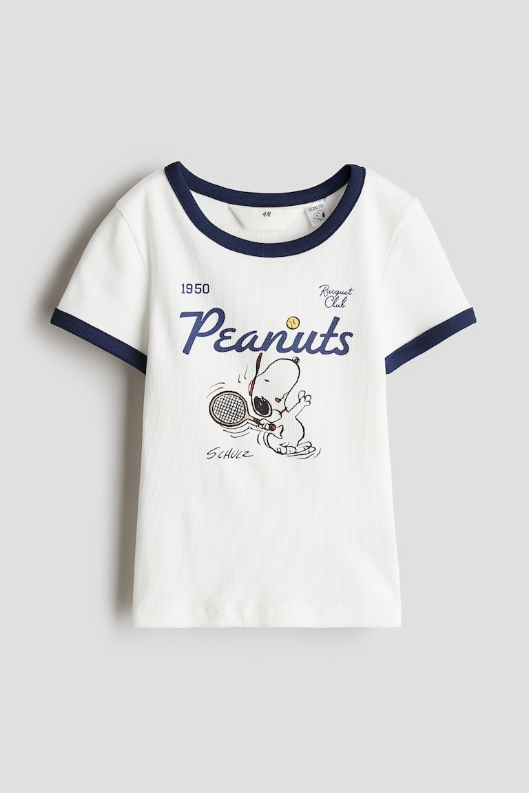 H&M Jerseyshirt mit Print Räumungsverkauf