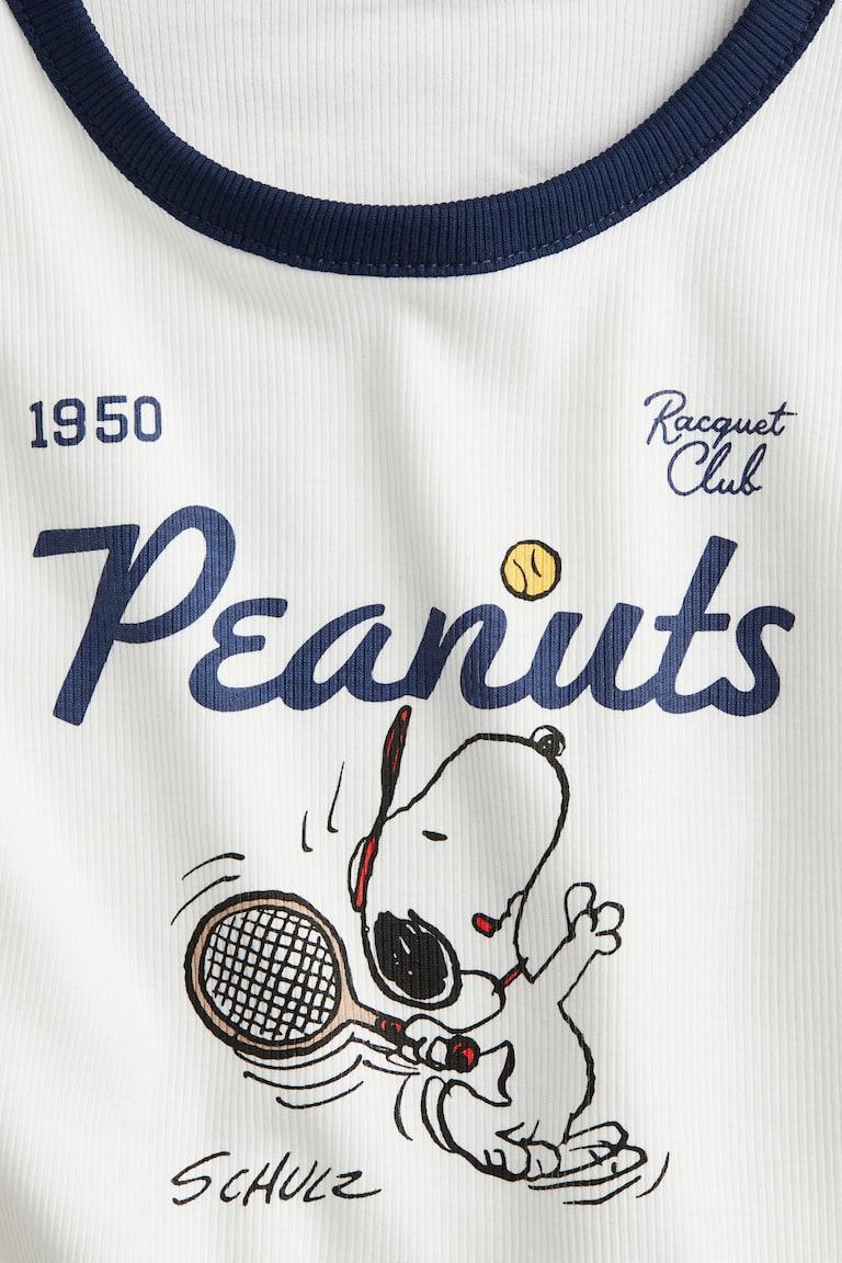 H&M Jerseyshirt mit Print Räumungsverkauf
