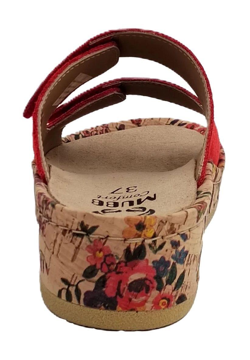 MUBB Mia Pantoletten Klettverschluss Leder für Damen Zeitlich begrenztes Angebot