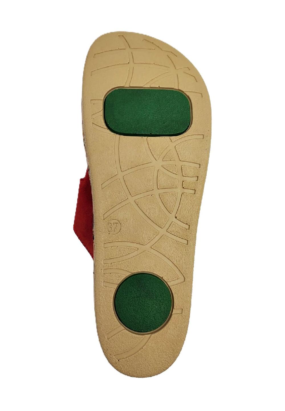 MUBB Mia Pantoletten Klettverschluss Leder für Damen Zeitlich begrenztes Angebot