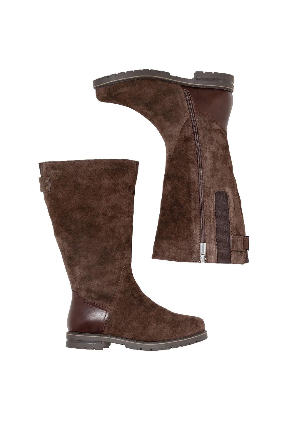 sheego Weitschaftstiefel mit elastischer Zierschnalle