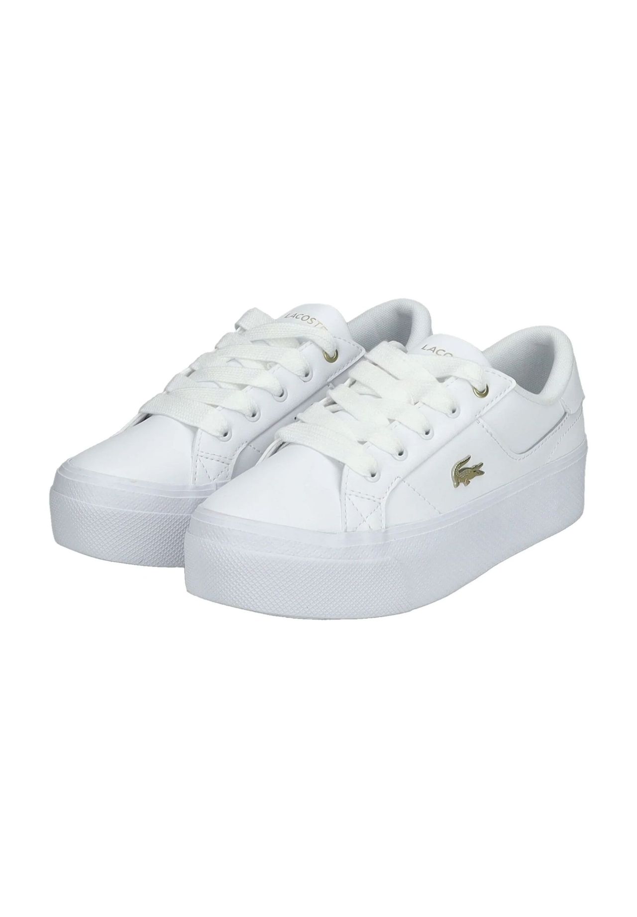 LACOSTE Sneaker Leder Emblem für Damen Limitierter Zeitrabatt