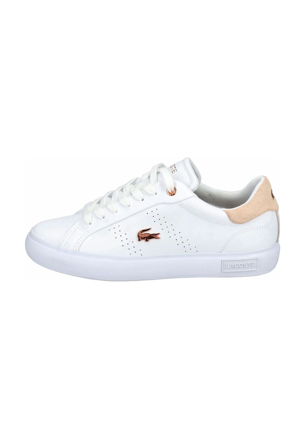 LACOSTE Sneaker Leder Logo-Emblem für Damen Rabatt