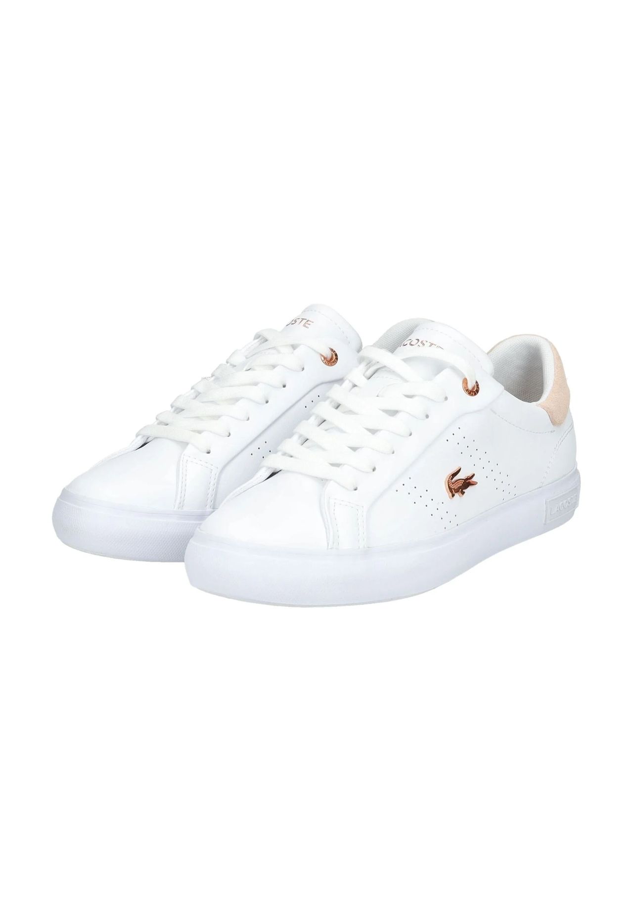 LACOSTE Sneaker Leder Logo-Emblem für Damen Rabatt