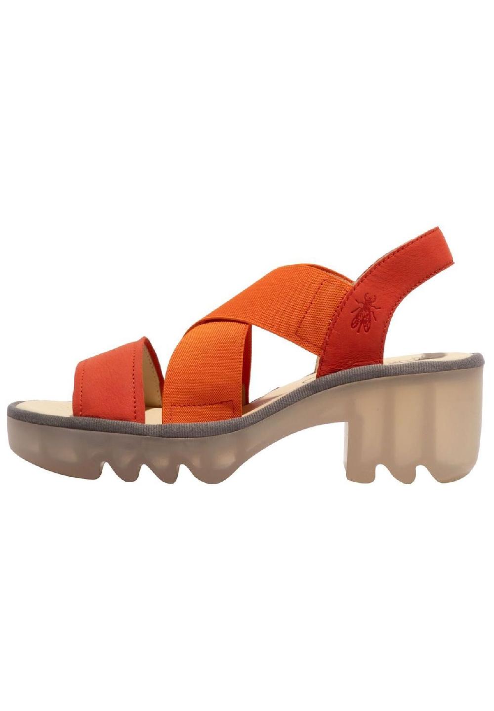 Fly London Leder/Textil Sandalen Fabrikverkauf