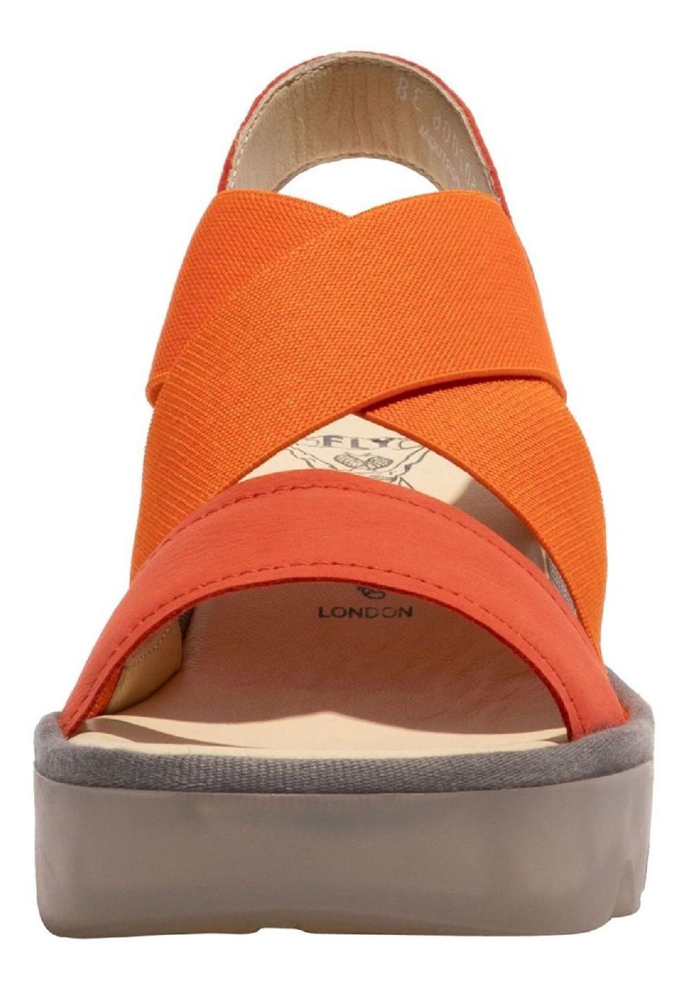 Fly London Leder/Textil Sandalen Fabrikverkauf