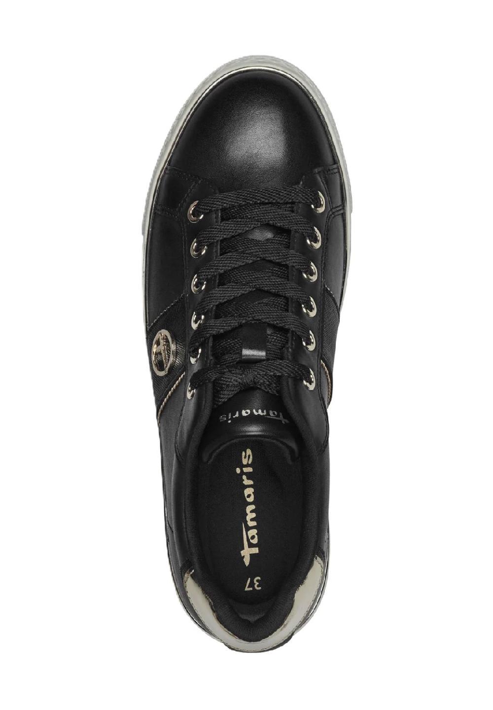 Tamaris Sneaker Emblem Leder für Damen Valentinstagsangebot