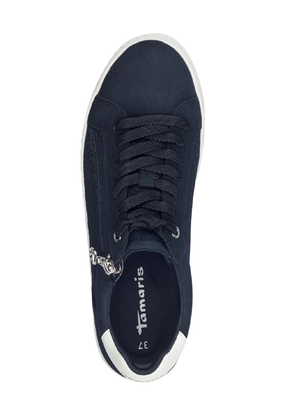 Tamaris Sneaker Lederoptik Reißverschluss für Damen Online Outlet