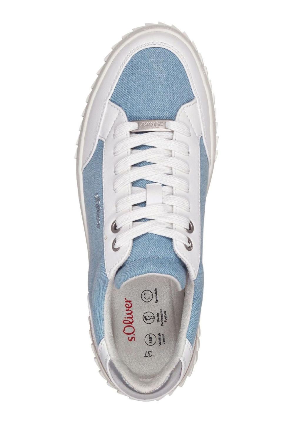 s.Oliver Lederimitat/Textil Sneaker Super Rabatt