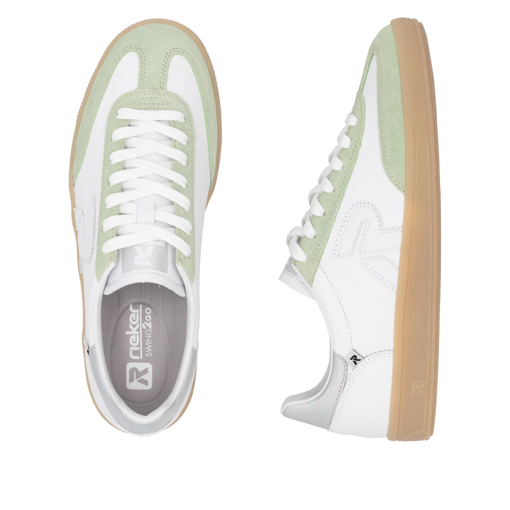 RIEKER Sport Sneaker »San Diego« Retro-Sneaker Freizeitschuh Halbschuh mit herausnehmbarem Fußbett ▷ für Sonderangebot