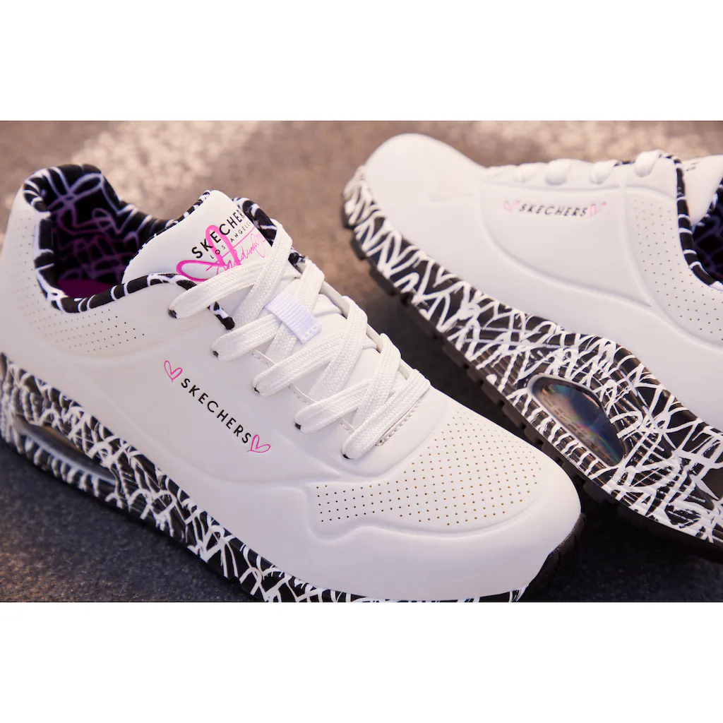 Skechers Sneaker »UNO LOVING LOVE« Freizeitschuh Halbschuh Schnürschuh mit Luftkammersohle Muttertagsangebot