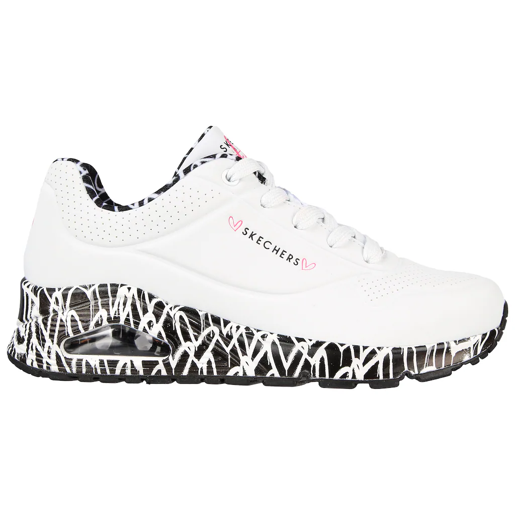 Skechers Sneaker »UNO LOVING LOVE« Freizeitschuh Halbschuh Schnürschuh mit Luftkammersohle Muttertagsangebot