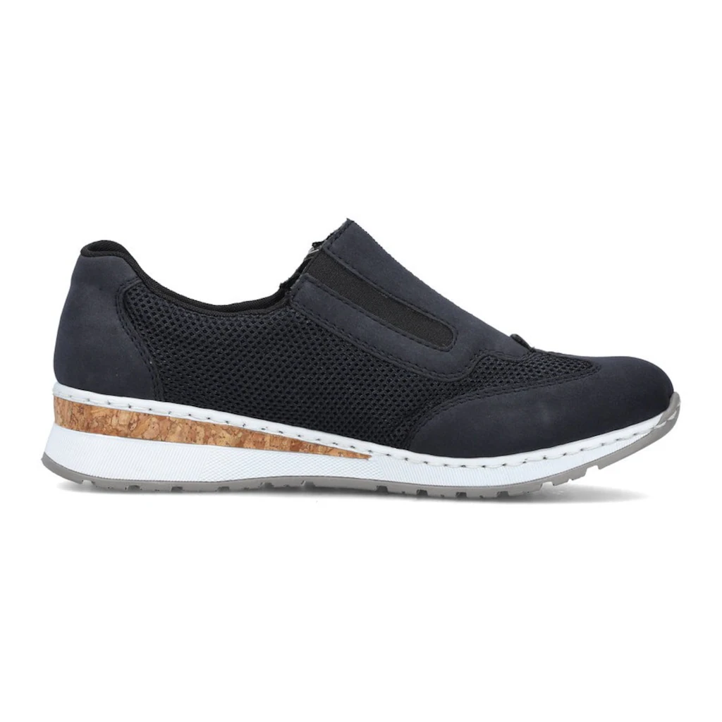 Rieker Slip-On Sneaker Slipper Schlupfschuh Freizeitschuh im Materialmix bestellen Große Rabatte