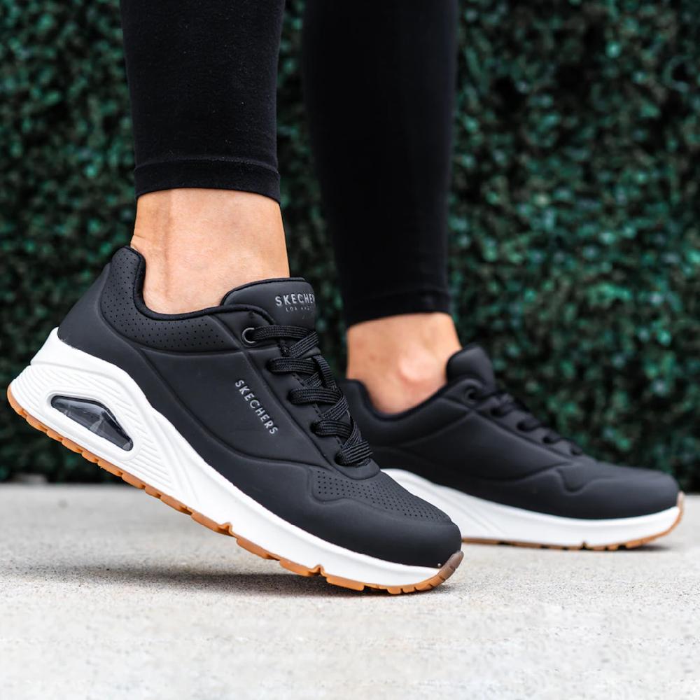 Skechers Wedgesneaker »Uno - Stand on Air« Freizeitschuh Halbschuh Schnürschuh mit feiner Perforation kaufen Begrenzt auf 3 Tage