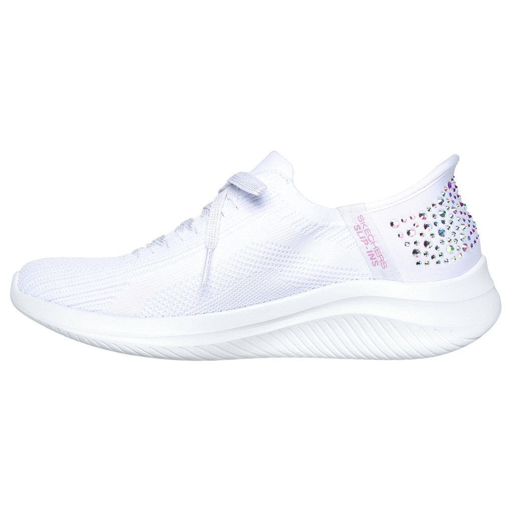 Skechers Slip-On Sneaker »ULTRA FLEX 3.0-SHINING GLITZ« Komfortschuh Slipper Sneaker mit coolen Glitzer-Nieten bestellen Meist gekauft