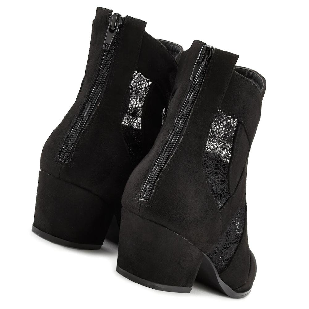 LASCANA Stiefelette mit Spitze & bequemen Blockabsatz Cowboy Boots Westernstiefel ▷ für Letzte 2 Tage