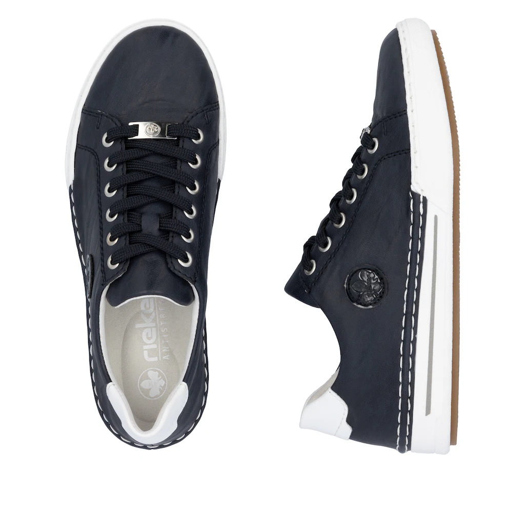 Rieker Plateausneaker Schnürschuh Halbschuh Freizeitschuh mit weißer Rahmennaht ▷ für Bis zu 50% Rabatt