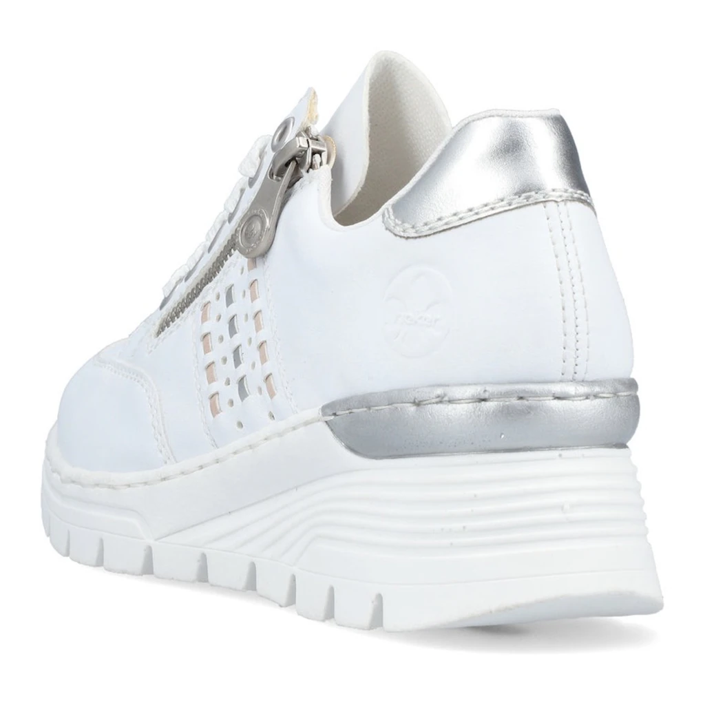 Rieker Wedgesneaker mit seitlichen Flechtdurchzügen Freizeitschuh Halbschuh Schnürschuh online bestellen Bis zu 60% Rabatt