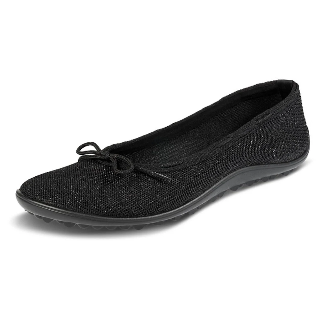 Leguano Barfußschuh »TANGO« Ballerina Slipper Bequemschuh mit Zierschleife und Glitzer online bestellen Im Verkauf