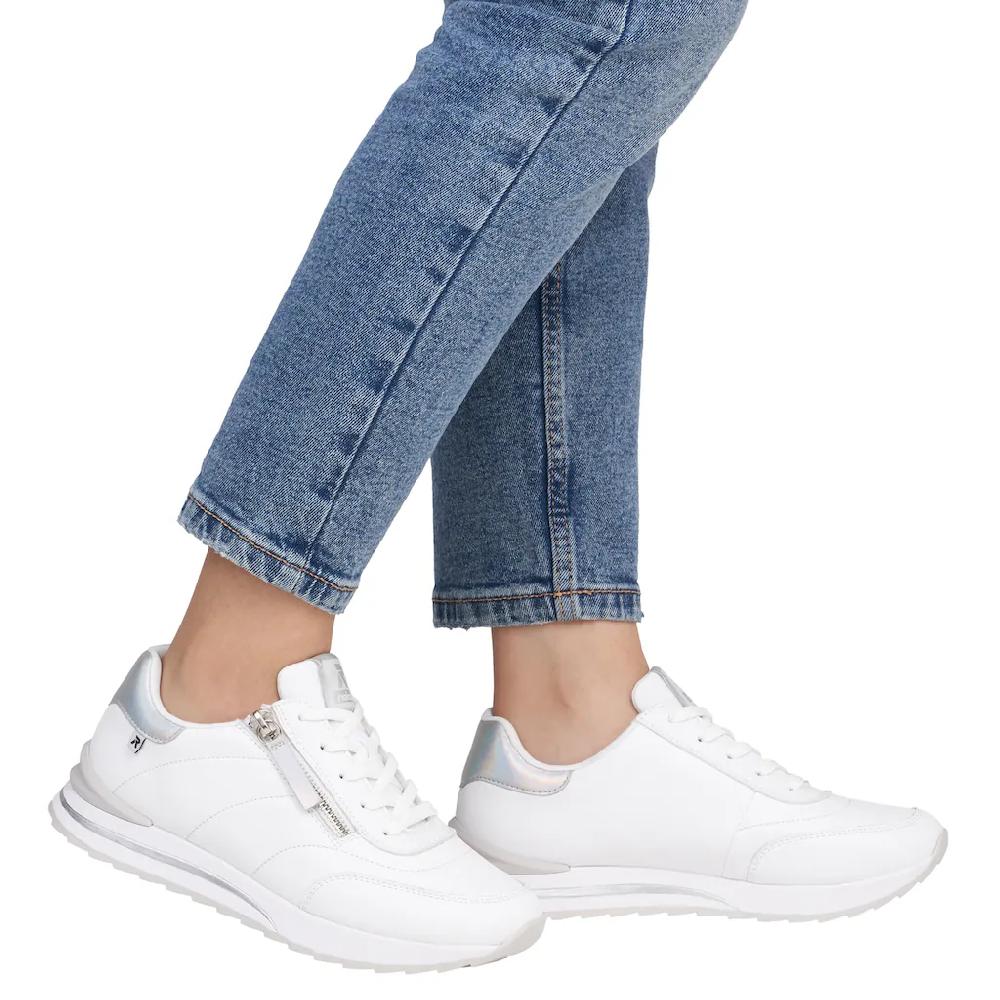 RIEKER Sport Plateausneaker Freizeitschuh Halbschuh Schürschuh in schmaler Form ▷ für Outlet