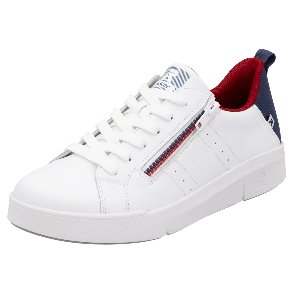RIEKER Sport Sneaker Schnürung und Reißverschluss Freizeitschuh Halbschuh Schnürschuh ▷ für Hotsell