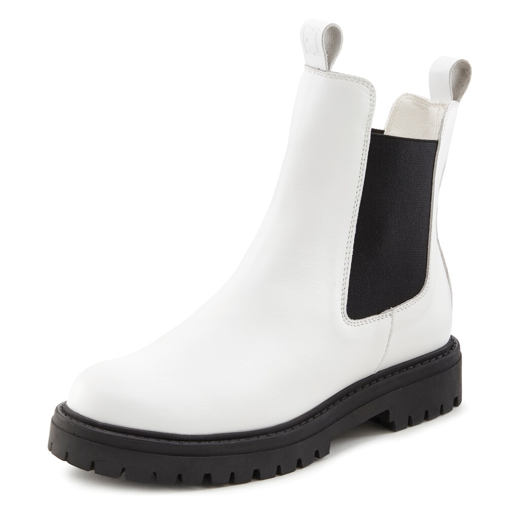 Elbsand Stiefelette Chelseaboots Schlupfstiefel Bikerboots aus Leder ▷ für im Angebot