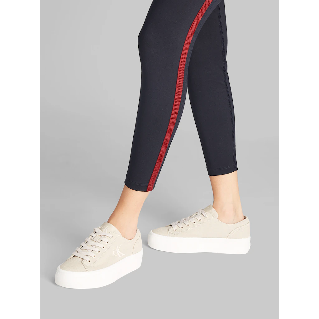 Calvin Klein Jeans Plateausneaker »VULC FLATFORM LOW CV MG« Schnürschuh Freizeitschuh Halbschuh mit seitlichem Logo bestellen Schlussverkauf
